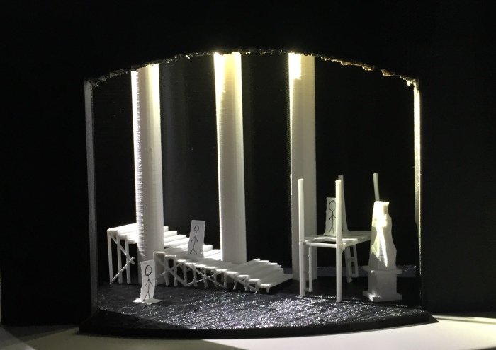 3D printed set design for a scene from Hamlet